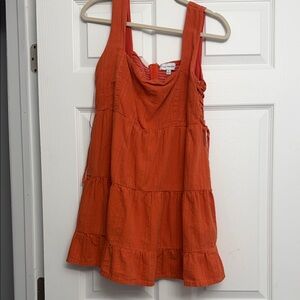 Lost + Wander Orange Mini Dress
